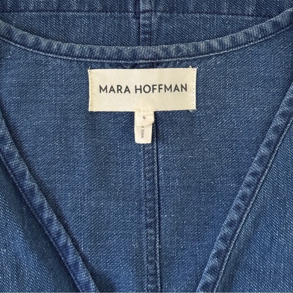 Mara Hoffman Midi Denim Long-Sleeve Annetta Dress - Picture 7 of 8